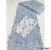 Tecido de Renda com Lantejoulas para Vestido Europeu e Americano, Bordado Estéreo com Lantejoulas, Tecido de Malha com Contas, Lantejoulas de Noiva