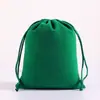 Bolsa de franela en stock de fábrica, bolsa de joyería al por mayor, bolsa de almacenamiento de energía para auriculares, bolsa de tela para empaque de regalo