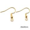 Ganchos Franceses de Acero Inoxidable Color Oro Real Conservante Pendientes Geométricos con Forma Especial Pendientes Hebillas para Orejas Semiterminadas Accesorios para Orejas DIY