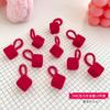 Banda de goma para niños Niña Trenza Accesorios para el cabello de Año Nuevo que no dañan el cabello Cuerda elástica para el cabello Anillo para el cabello de pulgar rojo para bebé