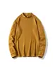 Sudadera de manga larga para hombre con cuello medio alto, estilo primavera y otoño, camiseta base deportiva casual holgada, top de color liso moderno