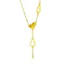 Collar de Borla de Calabaza Hueca, Estilo Largo con Fragmentos Chapados en Oro, Nuevo Estilo Chino, Moda de Lujo Ligero, Estilo para Viajar al Trabajo para Mujer