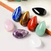 Gotas de Água de Cristal Natural para Manuseio, Acessórios de Joias de Cristal Bruto Polido, Pingentes de Cristal para DIY no Atacado