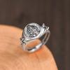 Anillo de Manos Rezando para Hombre Estiloso Ins de Moda Nicho Retro Plata Tailandesa Anillo para Hombre Joyería de Gama Alta para Dedo Índice