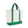 Bolso de Lona Empalmado Amazon Transfronterizo Fondo de Una Pieza Empalmado Color Sólido Negro y Blanco Rojo Azul Verde Bolso de Lona de Moda Moderna