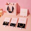 Caja de Empaque para Joyería Rosa con Patrón Yunxuan, Caja de Joyería de Alto Nivel Tipo Cajón, Caja de Empaque Deslizable para Joyería al por Mayor en Stock