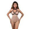 Ygm Discoteca Gato Cuero de PU Atuendo de Bondage Uniforme Bar Discoteca Moderno Sexy Sujetador Sm Top Accesorios