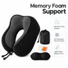 Almofada de pescoço de espuma de memória para viagem Amazon, travesseiro de suporte para pescoço em forma de U, portátil e dobrável para aviões