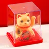 Mini Adornos Solares Gato de la Suerte Transfronterizos de 2 Pulgadas Gato que Saluda Automáticamente Decoración de Coche Adornos de Escritorio Pequeños Regalos