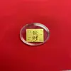 Adesivo de Celular Shuibeicai Ouro 999 Ouro Puro Princesa Por Favor Enriqueça Gato da Sorte Folha de Ouro Puro Venda Direta da Fábrica
