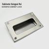 Fechadura de armário de marca solta LS-ES-09300 embutido 304 aço inoxidável punho escovado Chassis caixa de controle elétrica fabricantes de equipamentos