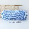 Novelo de Fio de Algodão de 8 Fios para Tufting Amantes, Fio Grosso de Algodão Leite, Fio para Cachecol DIY, Bordado Russo com Agulha de Punch