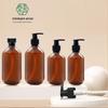 Spot PET ombro caído garrafa plástica para chá preto frasco pump para cosméticos de uso diário óleo de limpeza suave para olhos e lábios