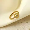 Anillo Romano de Oro Rosa con Microincrustaciones de Diamante Estilo Coreano para Mujer, Hecho de Material 316, Joyería de Nicho, Anillo de Dedo Índice de Moda para Apilar