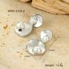 Pendientes geométricos de acero inoxidable con borlas y colgantes de perlas redondas, exquisitos pendientes transfronterizos de alta gama de estilo europeo y americano.