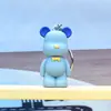 Llavero colgante de oso violento de celebridad en línea, muñeco de oso de goma flexible tridimensional, llavero de coche, colgante de bolsa, pequeño regalo