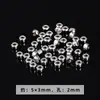 Cuentas martilladas de acero inoxidable, cuentas sueltas, cuentas de tubo de bambú, cuentas espaciadoras, colgantes, clips O, accesorios para pulseras DIY, componentes para joyería al por mayor