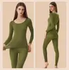 Roupa Beauty-Enhancing Amiga da Pele para Outono e Inverno, Conjunto de Roupa Íntima Térmica Ultra-Fina, Confortável, Sem Costura, Amiga da Pele para Mulheres com Mangas Longas