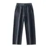 Pantalones Deportivos de Terciopelo Plus Transfronterizos para Mujer Otoño e Invierno Estilo Nuevo Rectos Holgados Largos de Pierna Tendencia Versátiles Cintura Alta Casual
