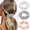 Explosiones transfronterizas anillo para el pelo de perla y cristal de 3 piezas Cuerda para coleta de caballo Joker cabeza de bola accesorios para el pelo de temperamento exquisito y simple