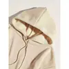 Sudadera Casual de Moda para Mujer, Patrón de Café - Poliéster, con Cordón, Bolsillos Código Inglés