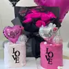 Nova Decoração de Bolo para o Dia dos Namorados Borboleta Tridimensional Decoração de Cupcake Amor Plug-in de Madeira Amor