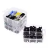 Caja de 620 Piezas con Clips, 24 Tipos de Remaches de Expansión para Panel de Puerta de Coche, Parachoques, Kit de Reparación de Sujetadores, 4 Capas