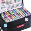 Bolígrafo de Diario Fruta Azul Producto Nuevo Transfronterizo Bolígrafo de Gel con Purpurina de 216 Colores Bolsa de Almacenamiento Set Portátil de Papelería para Dibujo