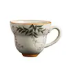 Xícara de chá de cerâmica pintada à mão com underglaze, xícara de chá kung fu estilo japonês, xícara de chá pequena para casa, xícara única, xícara do mestre