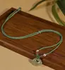 Collar de Ágata Blanca y Calcedonia con Patrón de Nubes y Colgante de Plata para Mujer, con Jade Hetian, Nuevo Estilo Chino, Lujo Ligero de Verano, Diseño de Nicho