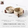 Comedero para mascotas con patrón de mármol transfronterizo con soporte de madera de acacia, cuenco de cerámica para gatos, cuenco para perros, cuenco de agua antiderrames, cuenco de alimentación lenta anticomida
