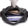 Bolsa de couro genuíno de camada superior para mulheres, bolsa de ombro de novo estilo, bolsa transversal de couro bovino, bolsa almofadada de couro macio da moda, moderna