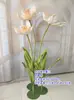Narcisos adereços de casamento flor de guia de estrada flor de papel feita à mão flor de palco de casamento decoração de flor artificial shopping center flor de fotografia de beleza