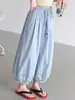 Pantalones de Verano para Niñas 2026 Nuevos Elegantes Casuales Ligeros Pantalones Globo Pantalones Linterna de Verano de Nueve Puntos Modernos