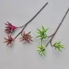 Planta Artificial de Bambú Lirio de 3 Ramas para Decoración de Hogar Nórdico y Paisajismo de Oficina, Planta Verde Artificial de un Solo Tallo Bambú Lirio