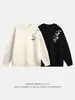Suéter con Bordado Floral Texturizado, Nuevo Suéter de Punto Holgado Estilo Japonés para Otoño e Invierno, Chaqueta Suéter Gruesa y Cálida
