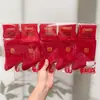 Calcetines Rojos de Nuevo Estilo para Otoño e Invierno, Calcetines Deportivos Rojos de Cintura Media para Hombres y Mujeres, Calcetines Rojos de Algodón para Bodas y Año del Zodiaco, Al Por Mayor en Stock