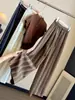 Pantalones anchos de algodón y lino a rayas relajados para mujer, nuevo estilo de otoño, de cintura alta, adelgazantes, holgados, pantalones rectos casuales