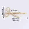 Grampo de Cabelo Colorido Geométrico da Moda com Strass, Presilha Redonda para Meninas, Acessório de Cabelo para Parte de Trás da Cabeça