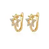 Brincos de Estrela Minimalistas de Luxo Leve Transfronteiriços com um Estilo Metálico Cool Único e Sofisticado Brincos em Forma de Estrela Atacado