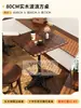 Combinación Retro de Mesa de Café y Silla, Silla para Tienda de Postres y Panadería, Silla para Tienda de Té con Leche, Mesa de Madera Maciza Comercial para Restaurante Americano Occidental