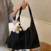 Bolsa Tote Retro Maillard Tendência Nova Outono e Inverno 2025 Transfronteiriça Bolsa Grande Capacidade Feminina Bolsa de Ombro Fashion para o Dia a Dia