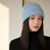 Gorro de Punto Grueso de Color Sólido, Sencillo y Versátil, para Hombres y Mujeres, con Cabeza Grande, para Adelgazar la Cara, Cálido para Otoño e Invierno