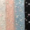Tela de encaje con bordado de flores pequeñas, nueva y directa de fábrica, para ropa infantil.