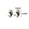 Pendientes Huecos de Acero Inoxidable de Alta Calidad para Mujer Estilo Lujo Ligero Pendientes de Gota de Agua Superficie Brillante Acero de Titanio Colorfast Pendientes de Presión Venta al por Mayor