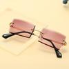 Gafas de sol de nueva moda transfronteriza con montura cuadrada de cobre degradado para fotos callejeras europeas y americanas