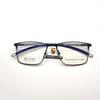Gafas de Montura Completa Casual de Negocios para Hombre 88017 Ultra Ligeras Montura Semi de Titanio Varilla de Acero Plástico Super Elástica Resistente