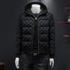 Estación Europea Casual para Hombre Estampado Flocking Moderno con Capucha para Hombre Estilo Coreano Nuevo Juvenil Chaqueta de Plumas talla grande Chaqueta para Hombre