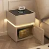 Mesa de noche inteligente segura integrada simple moderna multifuncional para el hogar carga inalámbrica segura para dormitorio gabinete de almacenamiento