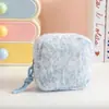Bolsa de Armazenamento Transfronteiriça com Estampa de Leopardo de Pelúcia, Bolsa Portátil para Armazenamento de Absorventes Higiênicos, Bolsa Quadrada Pequena de Alta Qualidade para Menstruação Venda por Atacado